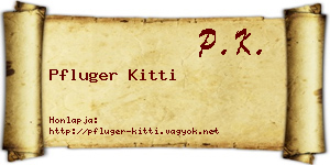 Pfluger Kitti névjegykártya